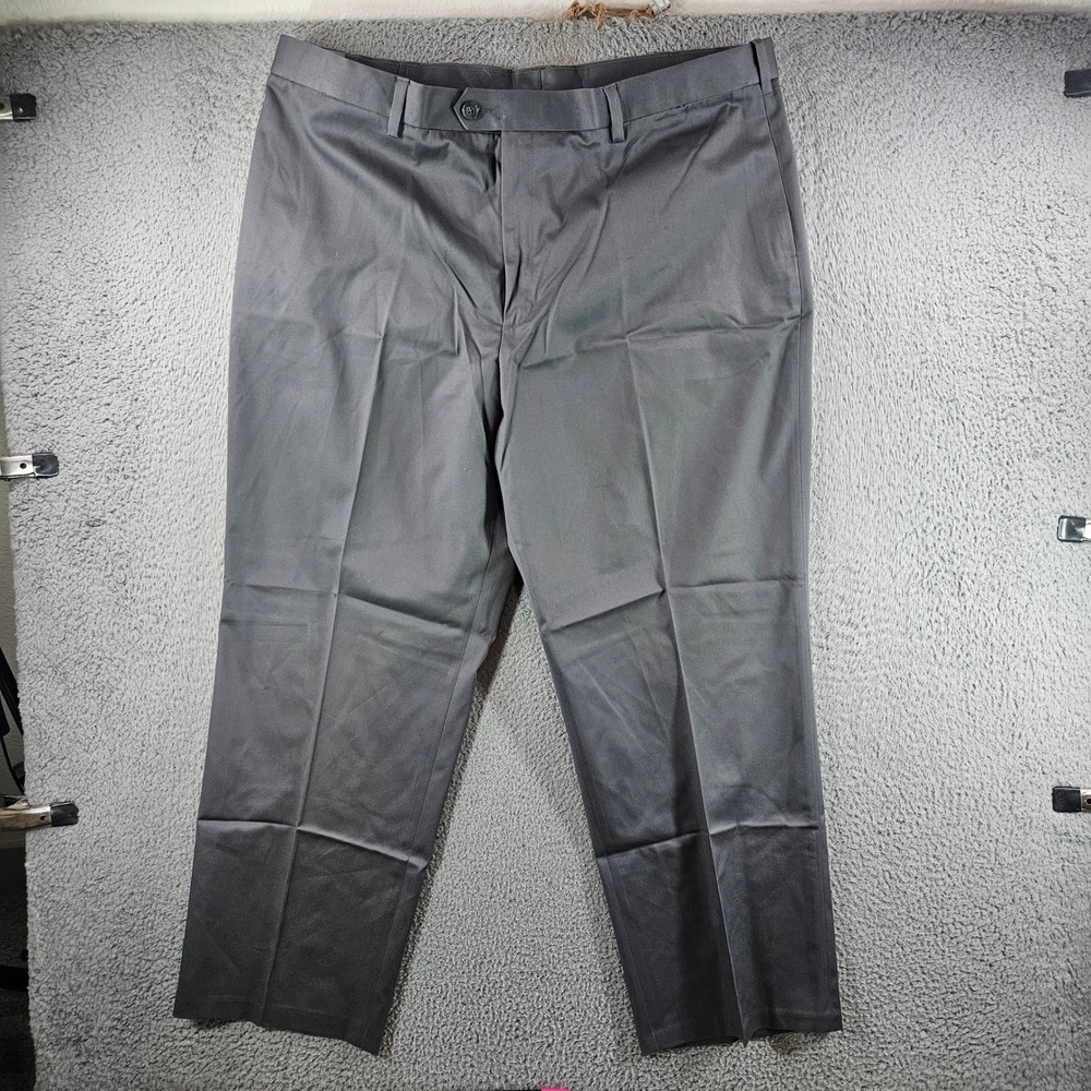 Perry Ellis Portfolio Mens 42x30 Gray Premium Flex Twill Dress Pants NEW NWT - Picture 2 of 9